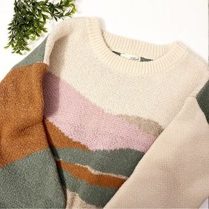 Universal Thread| Women’s Crewneck Landscape Pullover Sweater